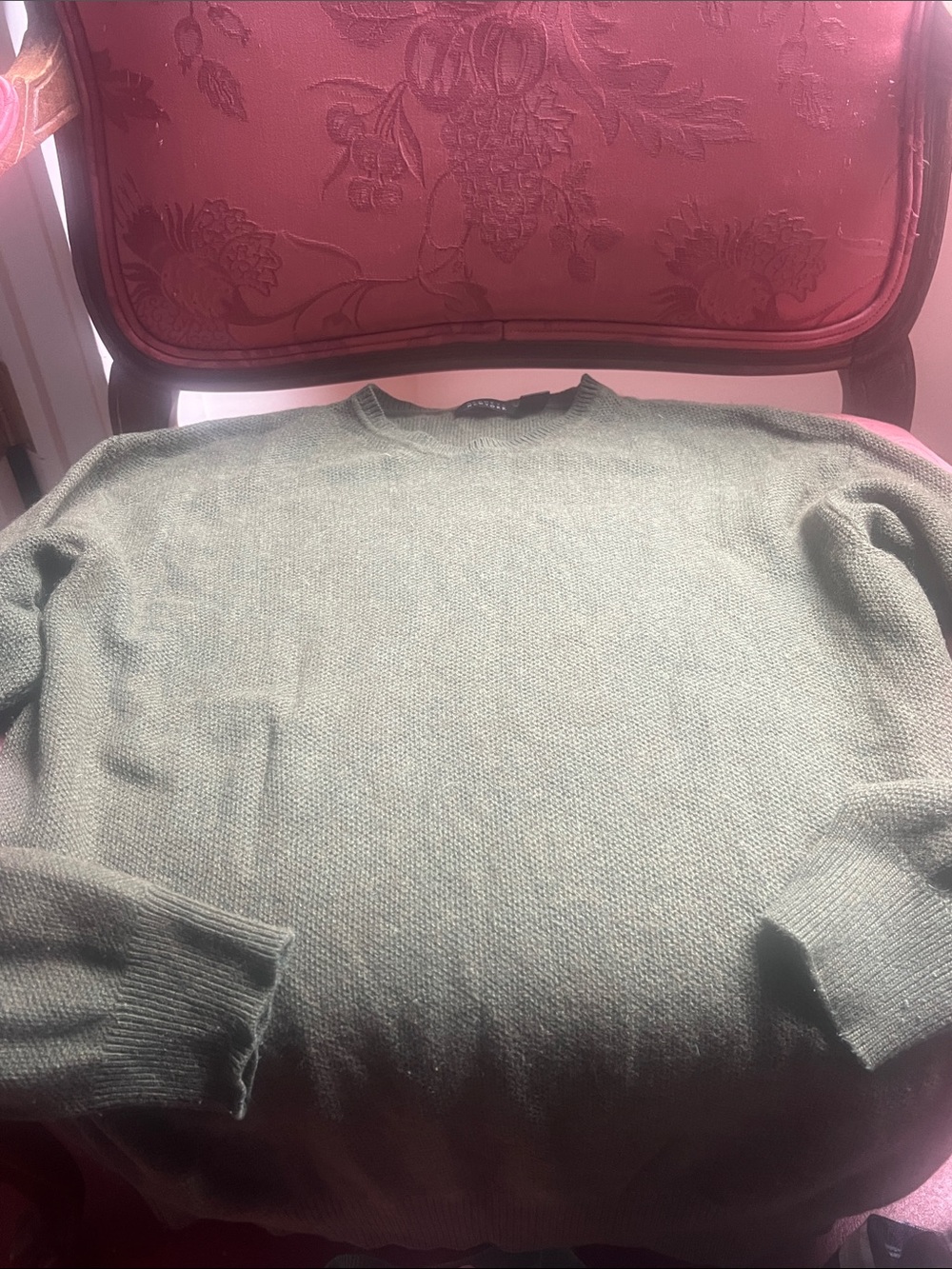 Barneys New York Men's Crewneck Sweater in Olive